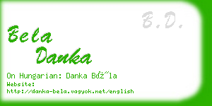 bela danka business card